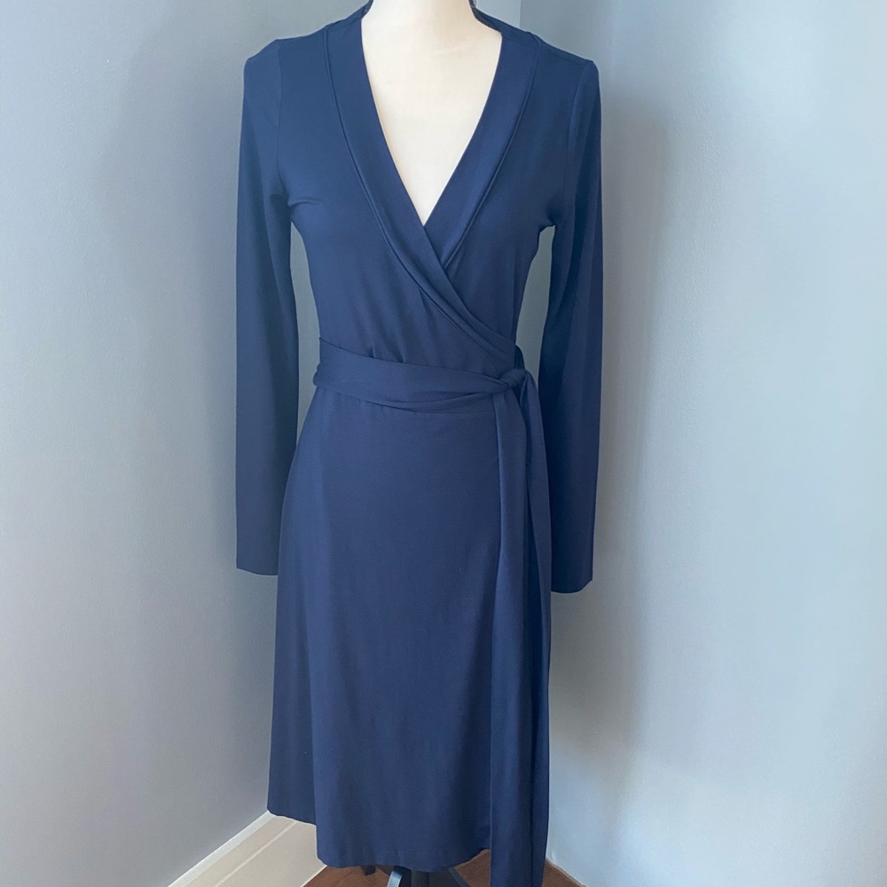 Navy Banana Republic Wrap Dress Gemma